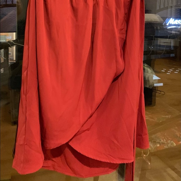 Eloquii Wrap Skirt Cold Shoulder Dress - Picture 3 of 7